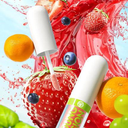 YOUNG VISION 6-Color Refreshing Fruit Flavored Moisturizing Lip Oil Set Colorful, Hydrating, and Moisturizing Lip Gloss