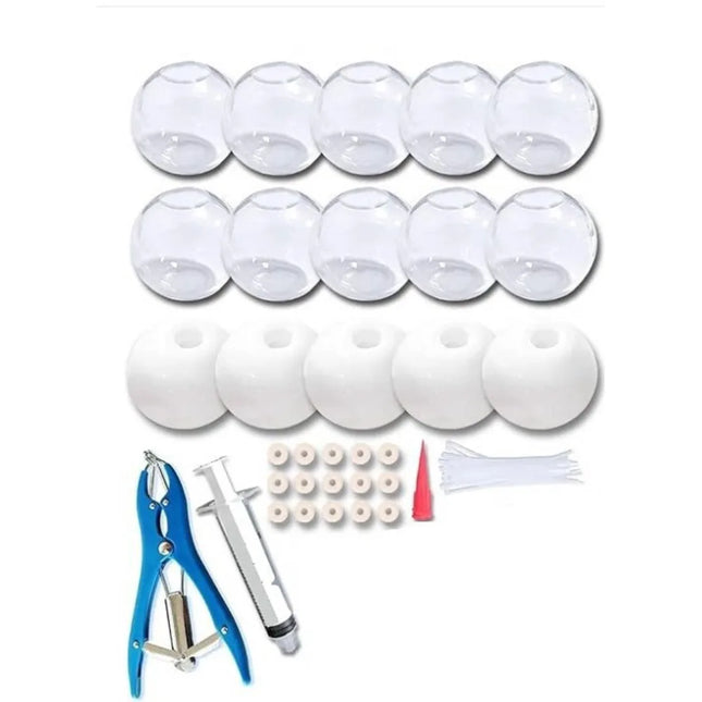 TPR DIY Ball Shell Kit Transparent Refillable DIY Stress Ball Making Kit Stretchy Round Ball Maker Kit