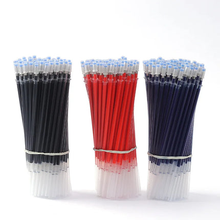 8/50/54Pcs/Set 0.35mm Gel Pens Office School Exam Ballpoint Pen Blue Black Ink Replaceable Pen Refill Rods Kawaii Stationery