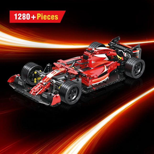 Formula Racing Car Building Blocks DIY 1280-piece Sports Vehicle Building Blocks Home Decoration Boys Holiday Birthday Gifts