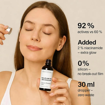 30ml Volufiline 92% + Pal-Isoleucine 1% Plumping Serum with Niacinamide Plumping Anhydrous Skin Radiance Boosting Facial Serum