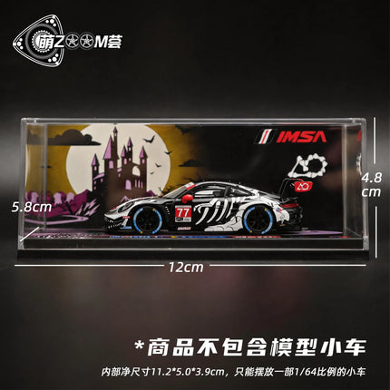 1/64 Car Model Acrylic Display Box Compatible with MINIGT Porsche GT3 R-Shaped Bone Dragon