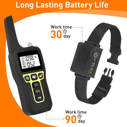 No Shock Vibration Dog Training Collar 1000M Remote Anti Bark Collar Rechargeable Waterproof  Vibration Collar for All Dogs