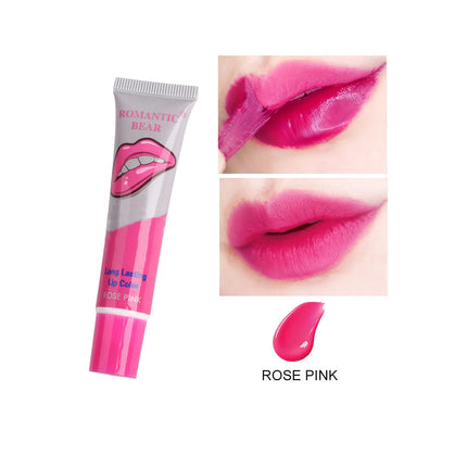 6 Color Lip Gloss Peel-Off Lipstick with Long-Lasting Color, Waterproof Lip Gloss