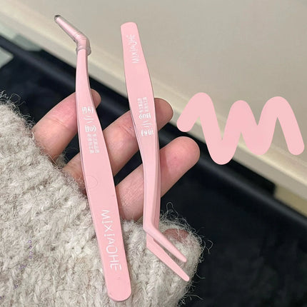 Stainless Steel Eyelash Tweezers False Eyelashes Applicator lash extenstions Removal Tweezer fake Lashes Extension makeup tools