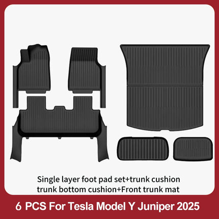Floor Mats For 2025-2026 Tesla Model Y Juniper Premium/Performance TPE Floor Liner& Accessories Full-Door Sill Protective Cover