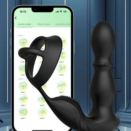 Wireless Remote Control Male Thrusting Prostate Massager 3 Moto Anal Plug Dildo Butt Plug Sex Toys for Men Telescopic Cock Ring
