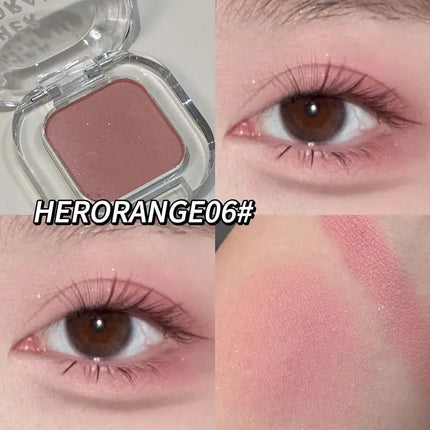 Gothic Red Brown Smoked Matte Eyeshadow Palette Smooth Shimmer Monochrome Eye Shadow Long-Lasting Brightening Silkworm Pigments