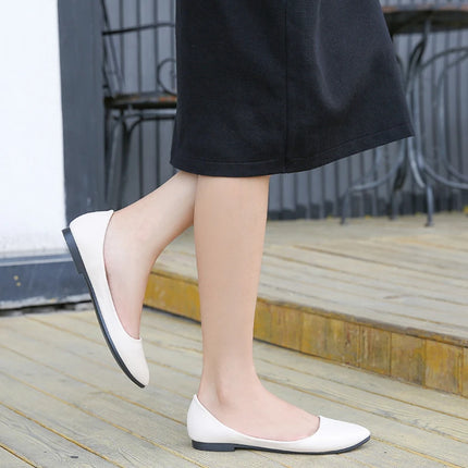 New Flat Heel Pointed Toe Flat Shoes Korean Style Fashionable Shallow Mouth Large-Size Casual Shoes Comfortable And Breathable