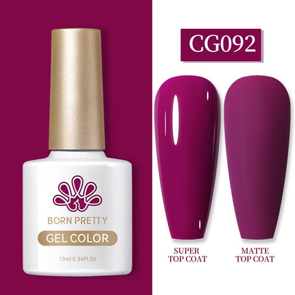BORN PRETTY 10ml Gel Nail Polish Gel 130 Colors Semi Permanent Solid Nail Gel Varnish Soak Off UV Gel for Base Top Coat