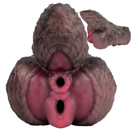 LUUK Daul Channel Lifelike Dog Butt Male Masturbator Silicone Pocket Pussy Onahole Stroker Penis Exercise Adult Sex toy for Men