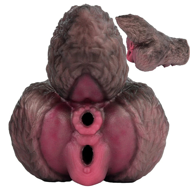 LUUK Daul Channel Lifelike Dog Butt Male Masturbator Silicone Pocket Pussy Onahole Stroker Penis Exercise Adult Sex Toy for Men