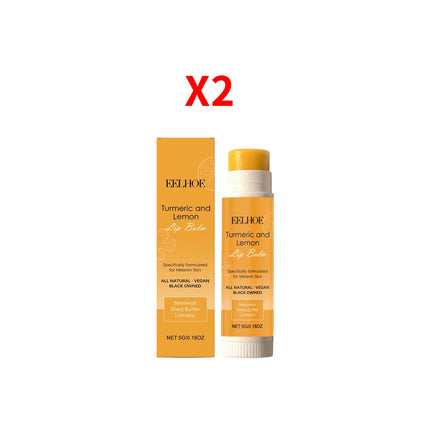 Turmeric Lemon Lip Balm Long Lasting Moisturizing Soothing Lip Skin Pre Makeup Base Vaseline Non-sticky Hydrating Lip Skin Care