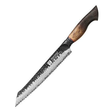 XINZUO 1-9 Piece Damascus Knife Set 67-Layer Steel Paring Utility Santoku Nakiri Cleaver Bunka White Oak Red G10 Handles