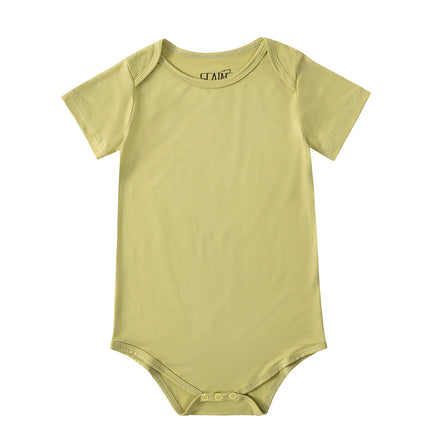 Infant Bamboo Short Sleeve Bodysuit Summer Lightweight Onesie with Convenient Snap Closure