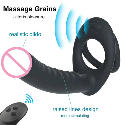 Double Double Plug-In Binding Anal Private Vibrator Dildo Vibrating Anal Plug G-Point Vibrator Female Intimate Adult Sex Toy