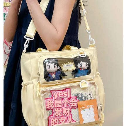 New Y2K Sweet Girl's Ulzzang Ita Bag Large-capacity Crossbody Bag Japanese Comic Exhibition Single Shoulder Bag with Insert