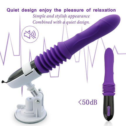 Wireless Remote Control Telescopic Cannon Machine, Women's Pull-out Vibration Massage Orgasm Masturbation Device, Adult Sex Toy