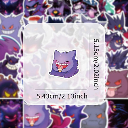10/30/50pcs Funny Anime Pokemon Gengar Stickers Waterproof Graffiti DIY Scrapbook Luggage Guitar Phone Cool Cartoon Decals Toys