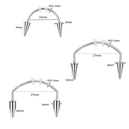 1PC Stainless Steel Piercing Dracula Nail Vampire Zombie Teeth Piercing Jewelry