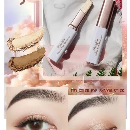 Double Color Eyeshadow Stick Gradient Shimmer Cream Pen Eye Makeup Cosmetic Eyeshadow Stick Korean Makeup