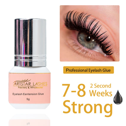 ARTSTAR 5ml Eyelash Glue Extensions 0.5S/1S/2S Fast Drying Lashes Extension Adhesive Low Smell Long Lasting Lash Glue