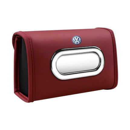 Car tissue box, fashionable leather multi-functional tissue box For Volkswagen VW GTI Passat Polo Golf 3 Jetta Tiguan Touran