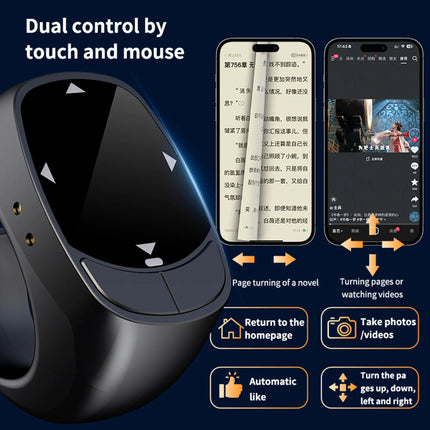Page Turner Clicker BT Camera Video Recording Remote Remote Scrolling Ring for iPhone Android Tablet Touch Screen Page Turner