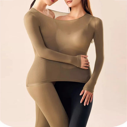 NEW Women's Thermal Underwear Set Woman 2 Pieces Seamless blouse Long Johns Highly Elastic Autumn Winter Thermal Set For Women