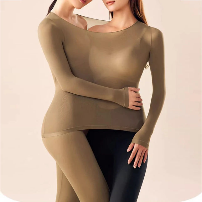 NEW Women's Thermal Underwear Set Woman 2 Pieces Seamless blouse Long Johns Highly Elastic Autumn Winter Thermal Set For Women