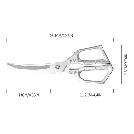 High Quality Multifunctional Kitchen Scissors Chicken Bone Scissors Fish Scale Scraper Bottle Opener Walnut Clip Kitchen Knife