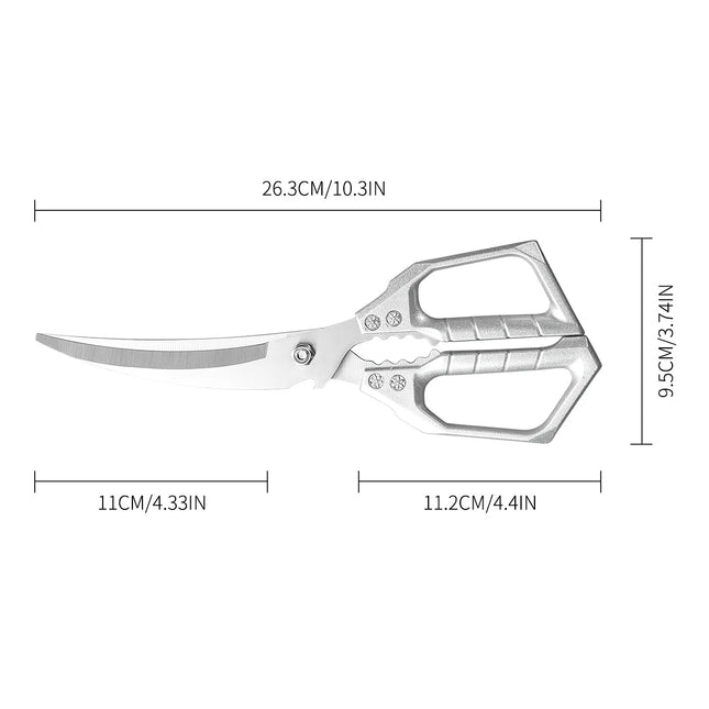 High Quality Multifunctional Kitchen Scissors Chicken Bone Scissors Fish Scale Scraper Bottle Opener Walnut Clip Kitchen Knife