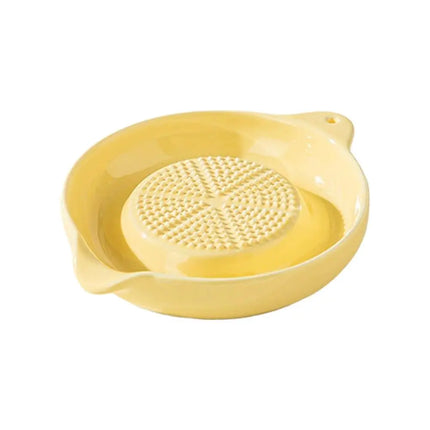 White Simple Style Ceramic Ginger Grater Tool Hand Grinder Garlic Masher Portable Porcelain Carrot Ginger Grinding Kitchen Tool