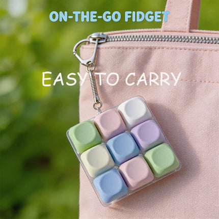 Decompression 4 / 9 Keyboard Key Toy Anti Stress Relief Finger Keychain ﻿Game Button Pinch Tester Office Desk Accessory