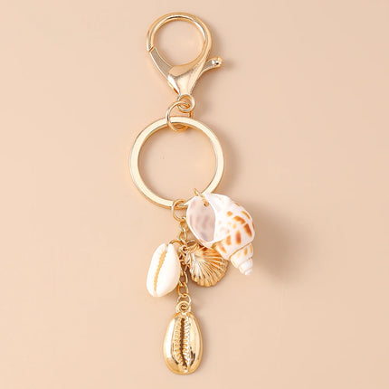 Fashion Summer Beach Shell Keychain Women Girls Conch Key Ring Pendants for Handbag DIY Handmade Jewelry Gifts