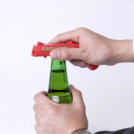 Portable Cap Gun Bottle Opener Launcher Shooter Funny Shooting Gun Creative Beverage Bottle Opener Suitable for Party Games