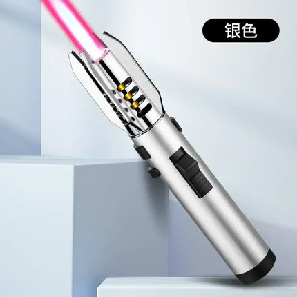 High Temperature Welding Gun Windproof Strong Red Flame Butane Gas Torch Lighter Safety Lock Fire Switch Kitchen Cigar Lighters