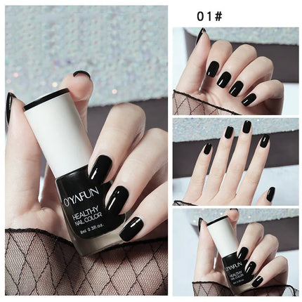 40 Colors Nail Polish Quick Dry No-bake Lasting Water-based Tearable Manicure Not Easy To Fade Semi-permanent Varnish Nail Art