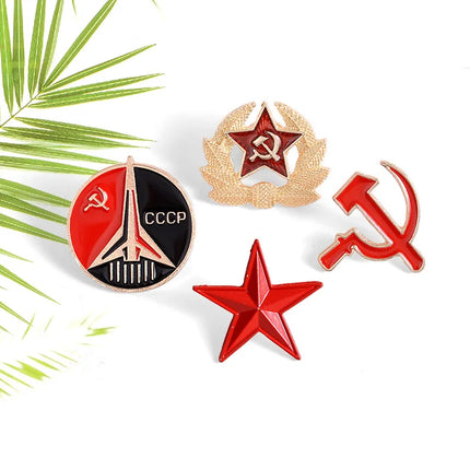 Russia Flag Enamel Pins Custom Brooches Simple Lapel Badges Peace and Love Jewelry Gift for Friends