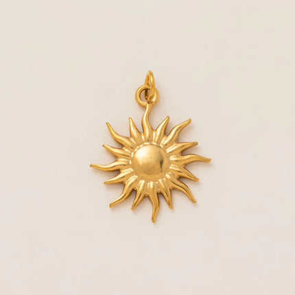 1Pc Stainless Steel Star Sun Moon Series DIY Pendant, Plated with 18K Gold for Color Preserving, Women's Jewelry Gift