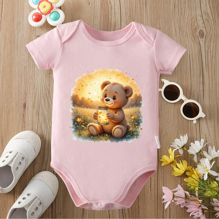 100% Cotton Bodysuit Cute Baby Bear/ I Like Nature Onesie Comfortable Cloths for Baby Jumpsuit for 0 To 12 Months Newborn
