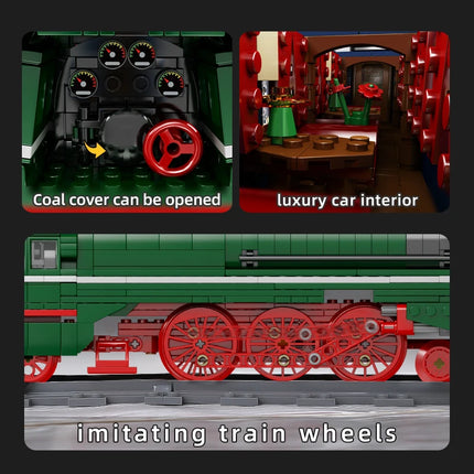 Mould King 12007 Technical Car Toys The APP&RC Motorized BR18 201 German Express Train Model Building Blocks Bricks Kids Gift