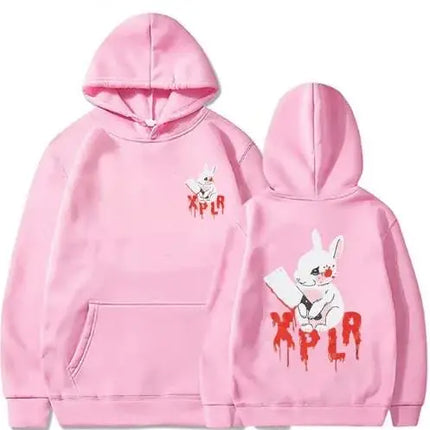 Autumn hoodie Sam Xplr Merch Colby rabbit pocket hoodie men's and women's fashionable casual printed solid color warm hoodie