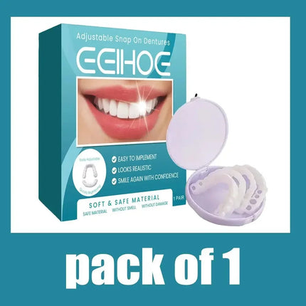 2024 Adult Adjustable Dentures Teeth Set Adjustable Snap-on Fake Teeth Portable Braces Decorate Gaps For Teeth Enhance Aesthetic