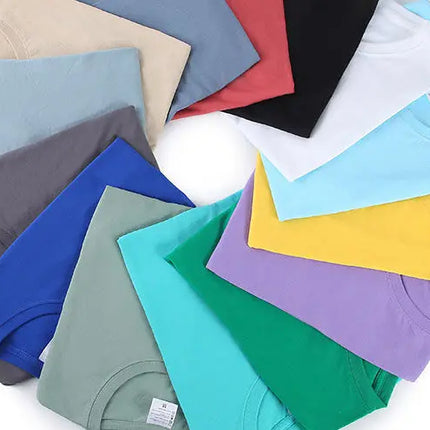 100% Cotton T-shirt Men Women Solid Color O Neck Short-sleeved Tops Summer Korean Loose Half-sleeve T Shirt Unisex M-4XL