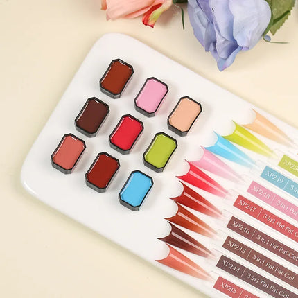 9 colors Chinese style spring is not late aurora powder shell polished fairy powder cream popular brocade powder solid nail art