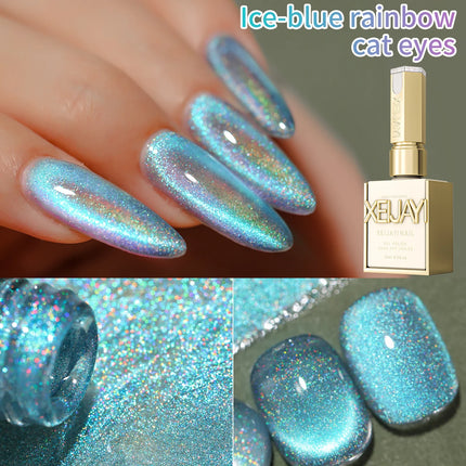 15ML Rainbow Cat Eye Nail Polish Gel Phototherapeutic Gel Soak Off Nail Magnetic Gel Polish Nail Art DlY For Salon At Home