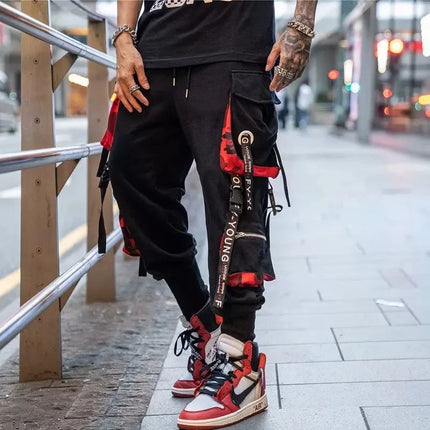 Harajuku Casual Pants Mens Multi-pocket Cargo Pants Joggers Sweatpants Fashion Men Streetwear Male Trend Hip-Hop Loose Trousers