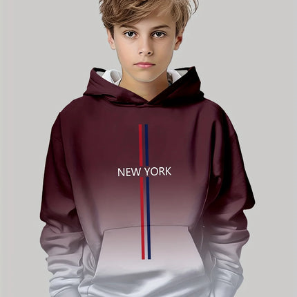 Kids Clothes Boys Hoodies Long Sleeve 3D Letter Print Children Spring Fall Clothes Casual Fashion Outdoor Child Girl Clothes Top