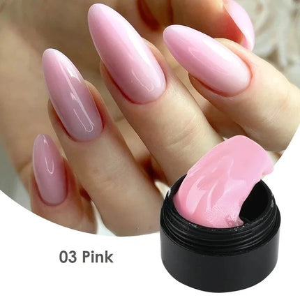 5ml Crystal Soft Solid Extension Nail Gel Pink Carving Clear Acrylic Nude Flower Jelly Shaping DIY Model Manicure Varnish Tools